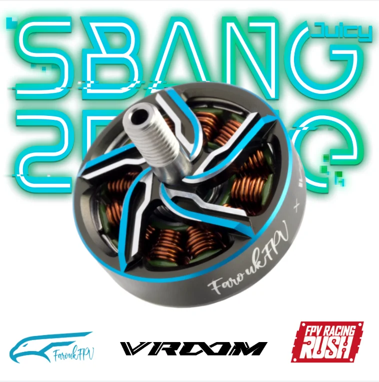 New RUSHFPV x FPV VROOM SBANG 2505.5 Brushless Motor 1500/1850/2000KV Long Range Crash Resistant For FPV Freestyle Drone