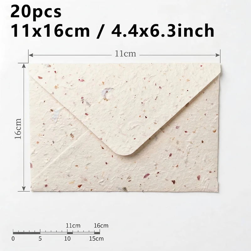 20pcs Relief 11x16cm Envelope for Wedding Postcards Giftbox Message 150g Paper Texture Invitations Business Letters Storage Bag
