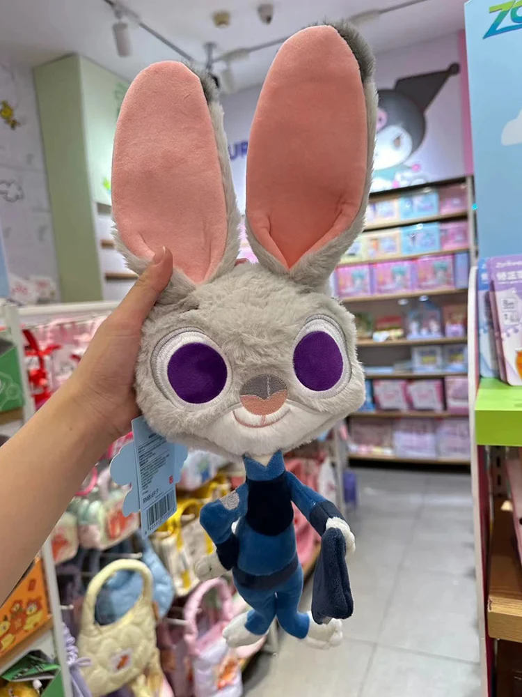 Disney Miniso Zootopia Series Doll Crossbody Bag Cute Soft Plush Nick Judy Children's Genuine Animation Toy Birthday Gifts