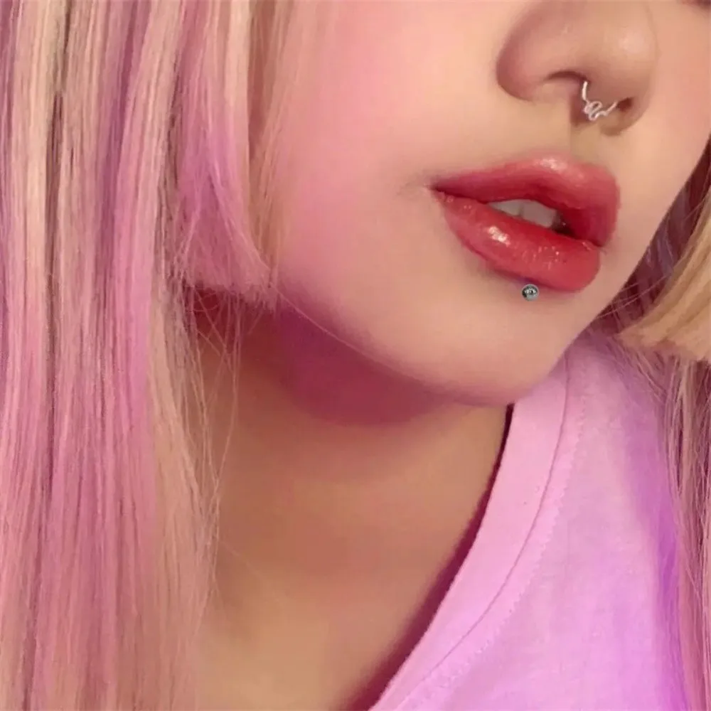 1 piece of 180 pieces Gothic punk sexy simulation lip stud stickers lip studs earrings nose eye belly button studs stickers