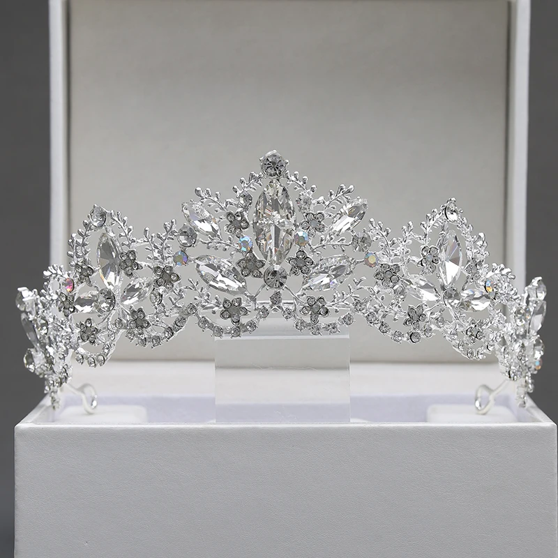 Itacazzo Bridal Headwear Full Of Dazzling Atmosphere Luxurious Exquisite Silver-colour Ladies\' Bridal Wedding Tiara