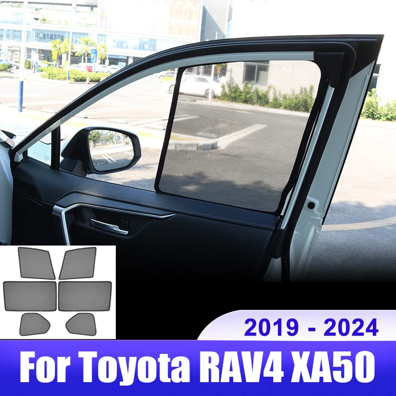 For Toyota RAV4 XA50 2019 2020 2021 2022 2023 2024 RAV 4 Hybrid Car Side Window Sunshade Curtain UV Protection Cover Accessories