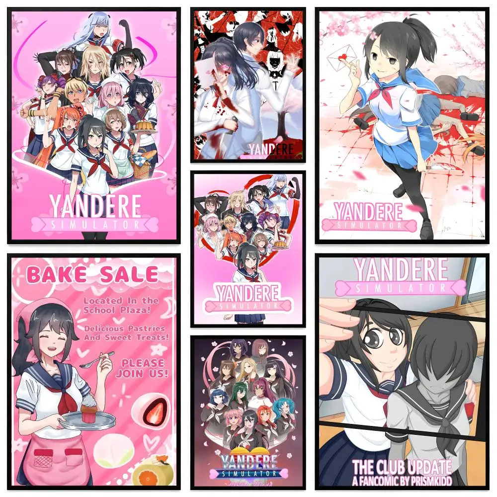 Game Yandere Simulator Poster Poster HD Printing Modern Minimalist Style Wall Art Home Decor For Office Bedroom Gift