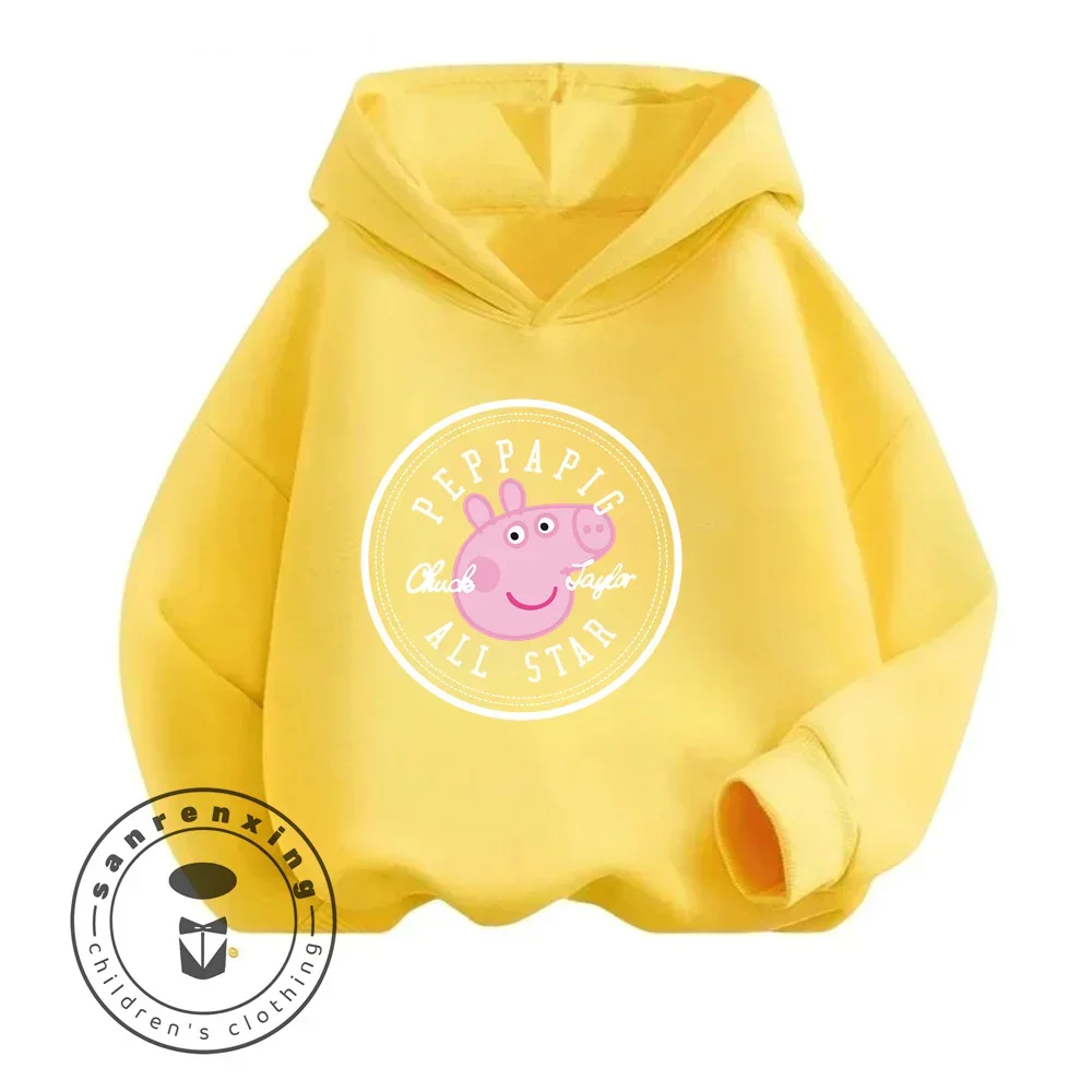 2024 Innovative Ideas and Creative Designs Novel Peppa Pig Garments That Spark the Imagination Children\'s Long Sleeved Hoodie