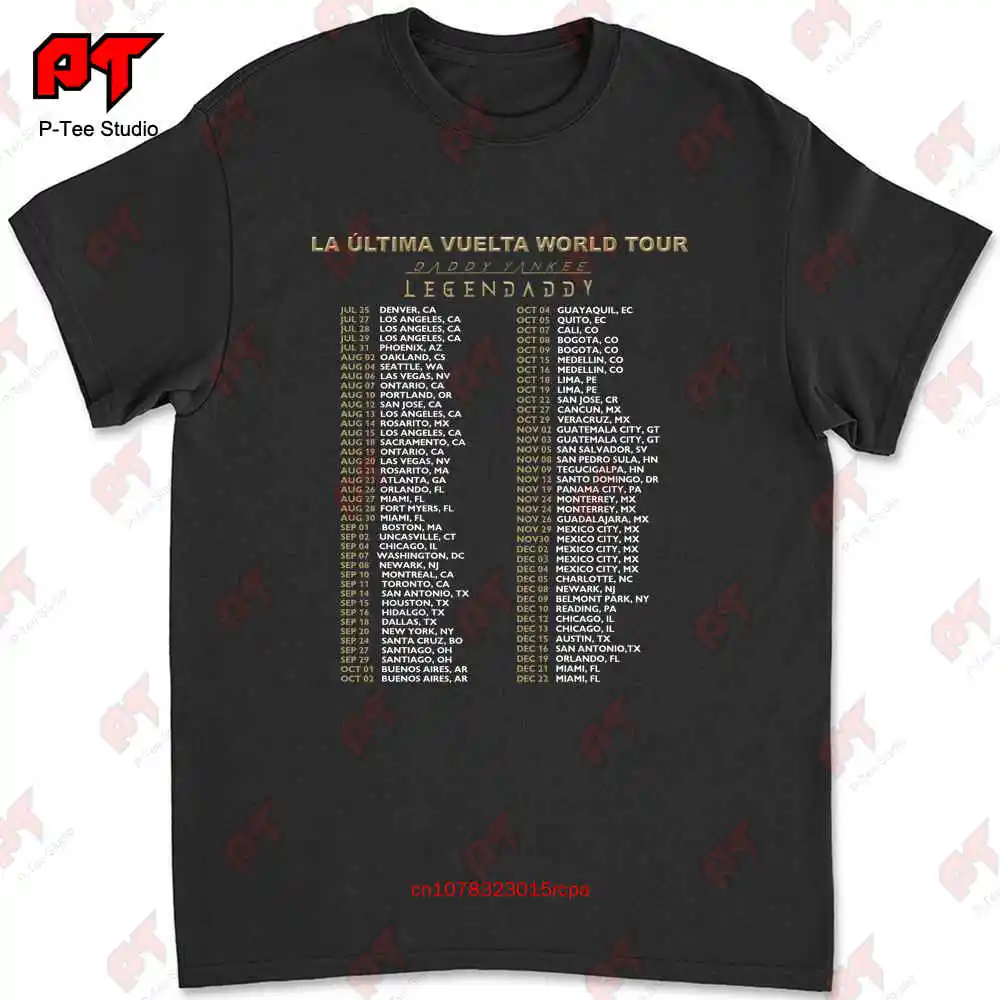 Daddy Yankee 2022 Tour La Ultima Vuelta World Tour T-shirt K1Y1