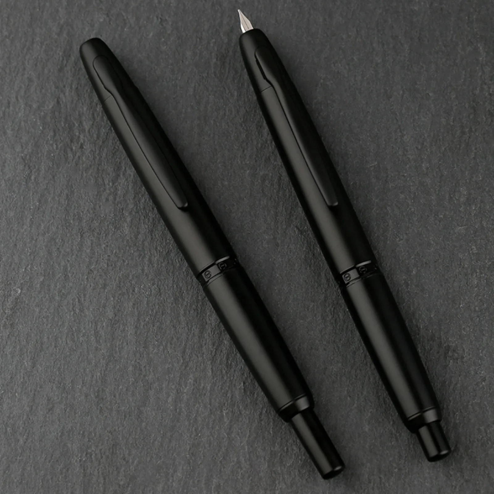 MAJOHN A1 Press Fountain Pen Retractable Extra Fine Nib 0.4mm Metal Ink Pen with Converter for Writing New Color