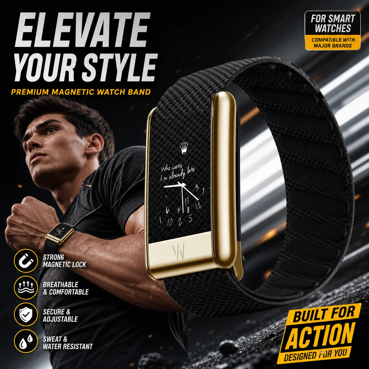 Whoop 5.0 MG Replacement Band Nylon Woven Printed Sport Strap Wristband Crown Clock Design Fitness Tracker Accessories