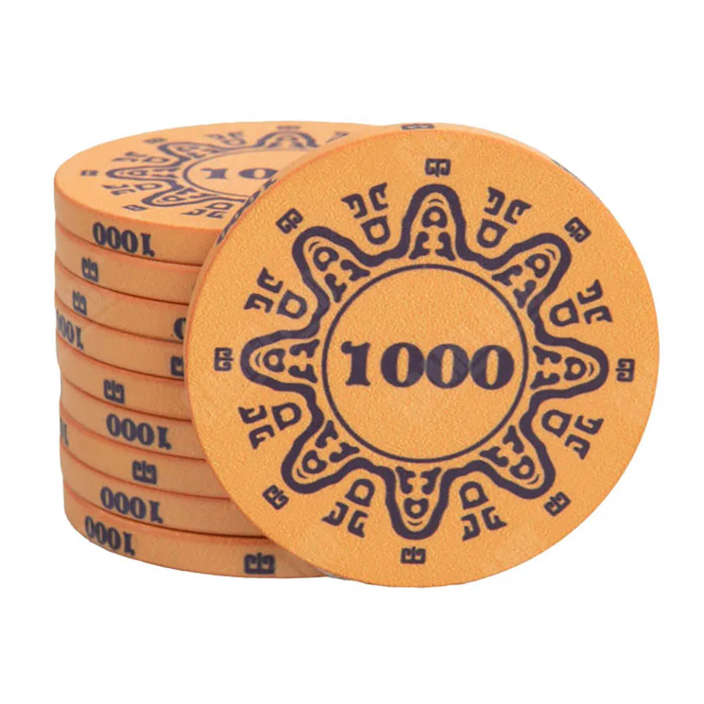 10pcs Ceramic Chips 39mm Vintage Ceramic Poker Chips Texas Hold\'em Chips Casino Chips Coin Collection Souvenir