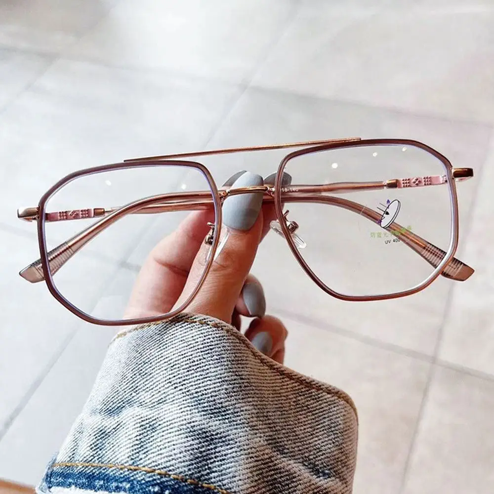 Anti-Blue Light Glasses Women Men Oversized Optical Frame Eye Protection Ultra Light Eyeglasses Office Computer Goggles