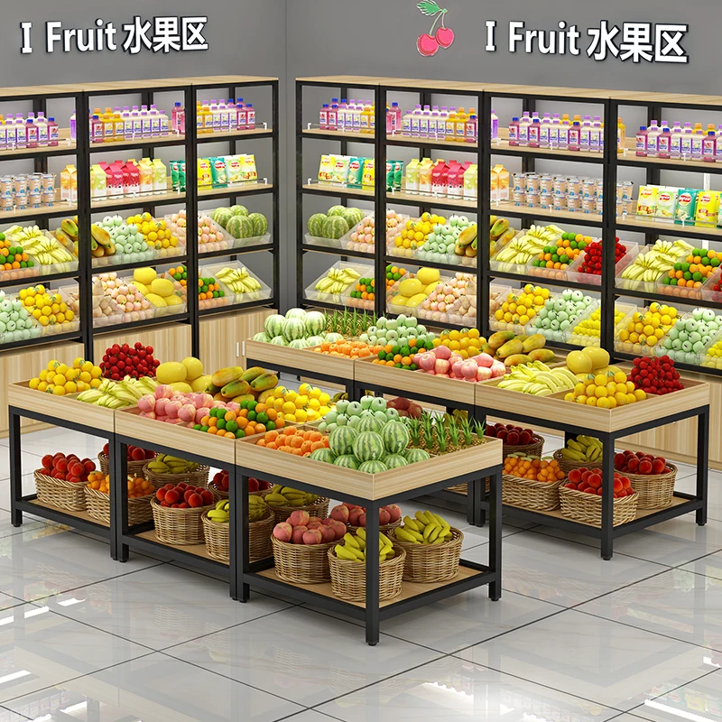 Boutique fruit snacks shelf display rack, fried goods store loose scale dried fruit display cabinet, free design and drawing