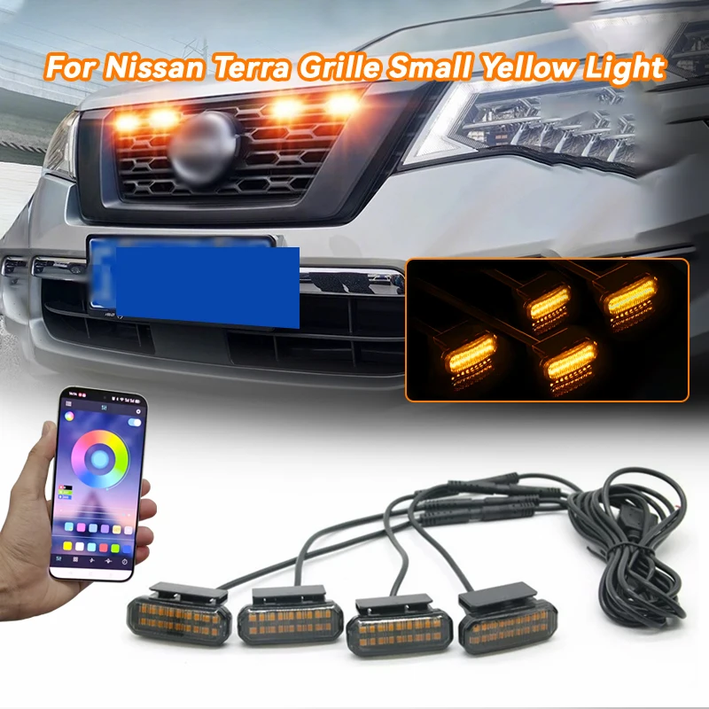

For NISSAN Terra 18 LED Front Grille Light Car Daytime Running Light Wheel Eyebrow Lamp For Pickup Offroad 12V ﻿