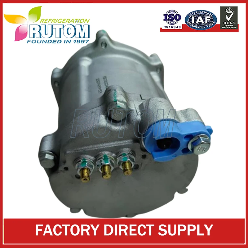 Compresor de aire acondicionado eléctrico de 12V CC, 12cC, R134a, 4000rpm, viene con un soporte de montaje, compresor de CC para vehículo