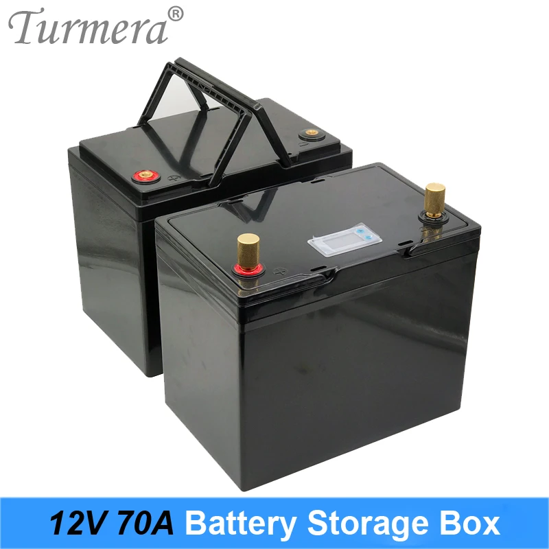 

Turmera 12V 70Ah 80Ah 90Ah Battery Storage Box LCD Display with Handle for Solor Energy System or Uninterrupted Power Supply Use