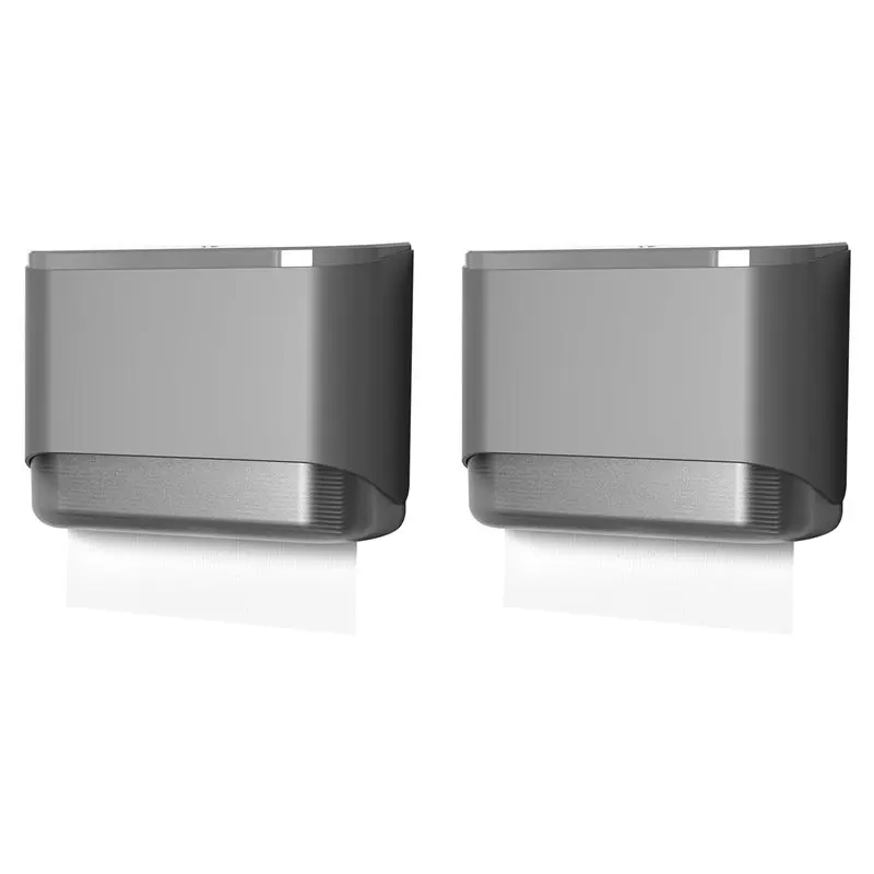 

【LAST CHANCE】2X Paper Towel Dispenser Wall Mounted Adhesive Multifold Trifold Commercial Paper Hand Towel Dispenser For Bathroom