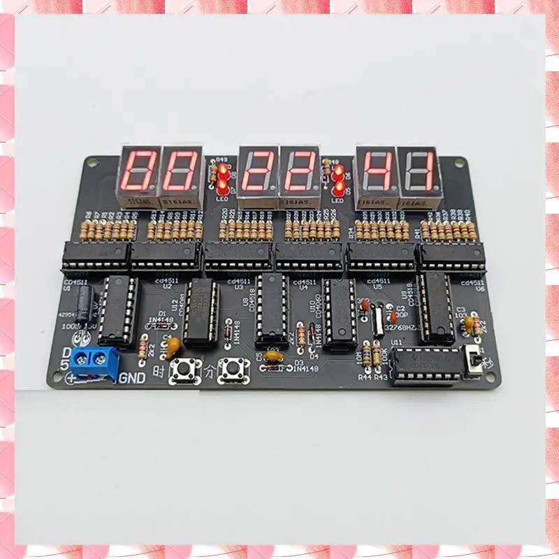 JAJA تيار مستمر 4.5 فولت-5.5 فولت 6 بت مجموعة ساعة الدائرة الرقمية ساعة إلكترونية التدريس والتدريب إنتاج اللحام لتقوم بها بنفسك قطع الغيار