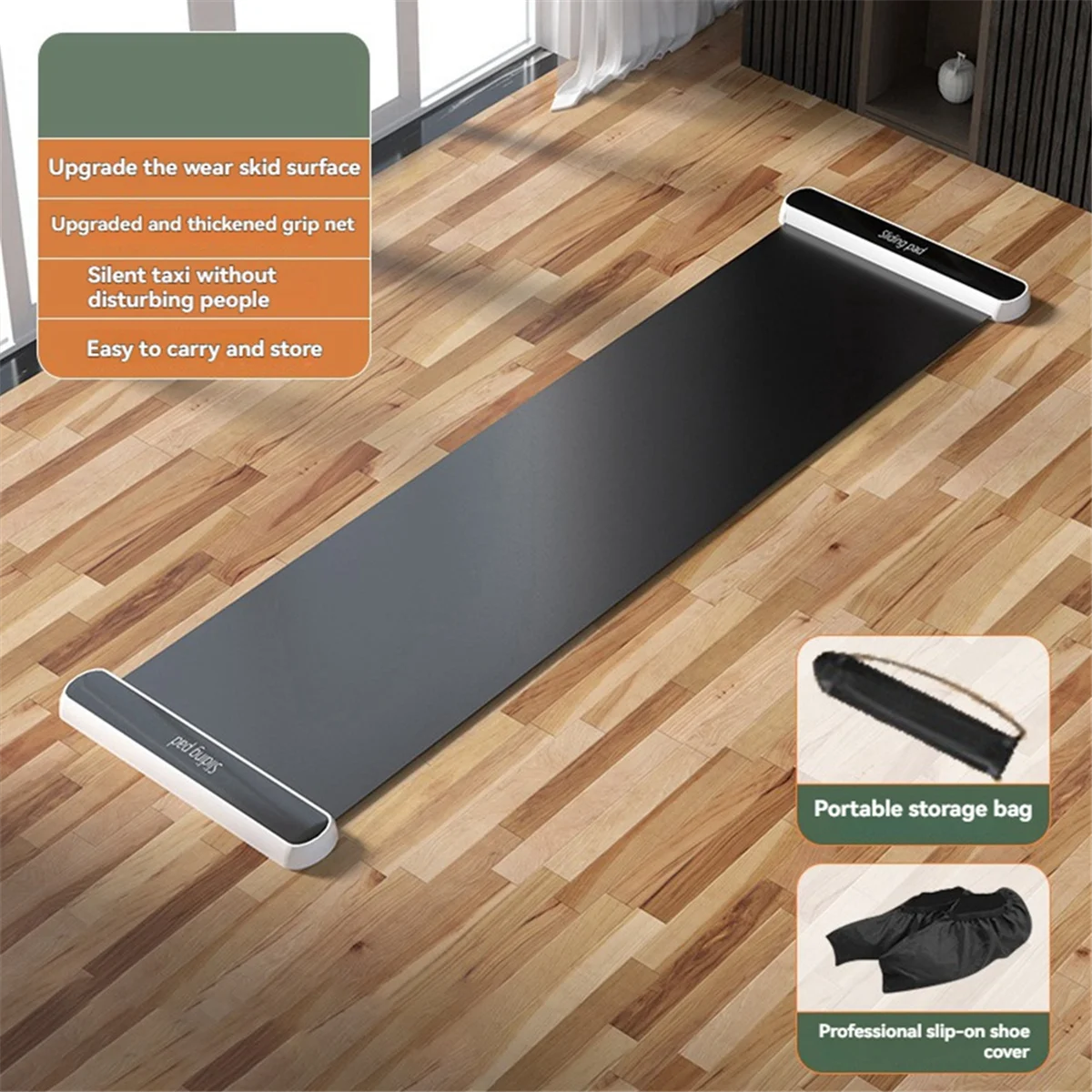 

YOE-xYoga Sliding Mat Indoor Sport Speed Skating Training Board Mat Ice Hockey Roller Skating Leg Exercise 200cm