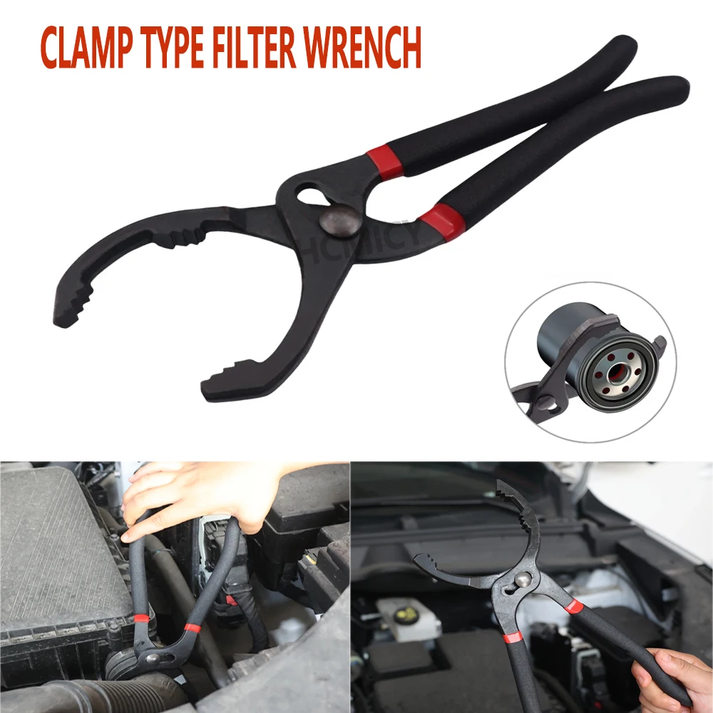 

1pcs Car Oil Filter Pliers Clamp Adjustable Hand Tool Oil Filter Remove Tool Filter Element Wrench for Car Repair