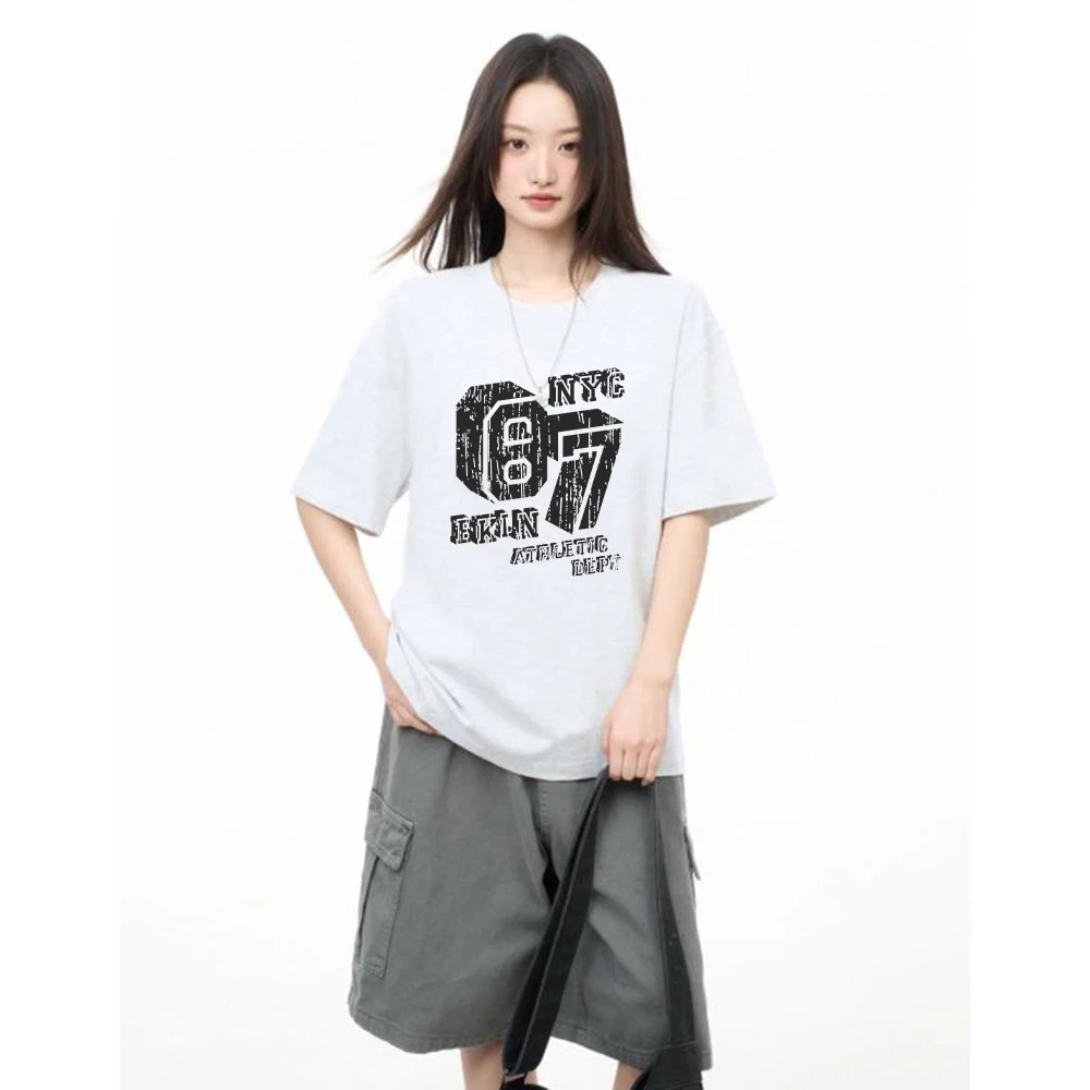 

Women Korean T-Shirts Comfortable Beautiful Print Tops Ladies For Spring Summer Fashion Breathable Top New 2025