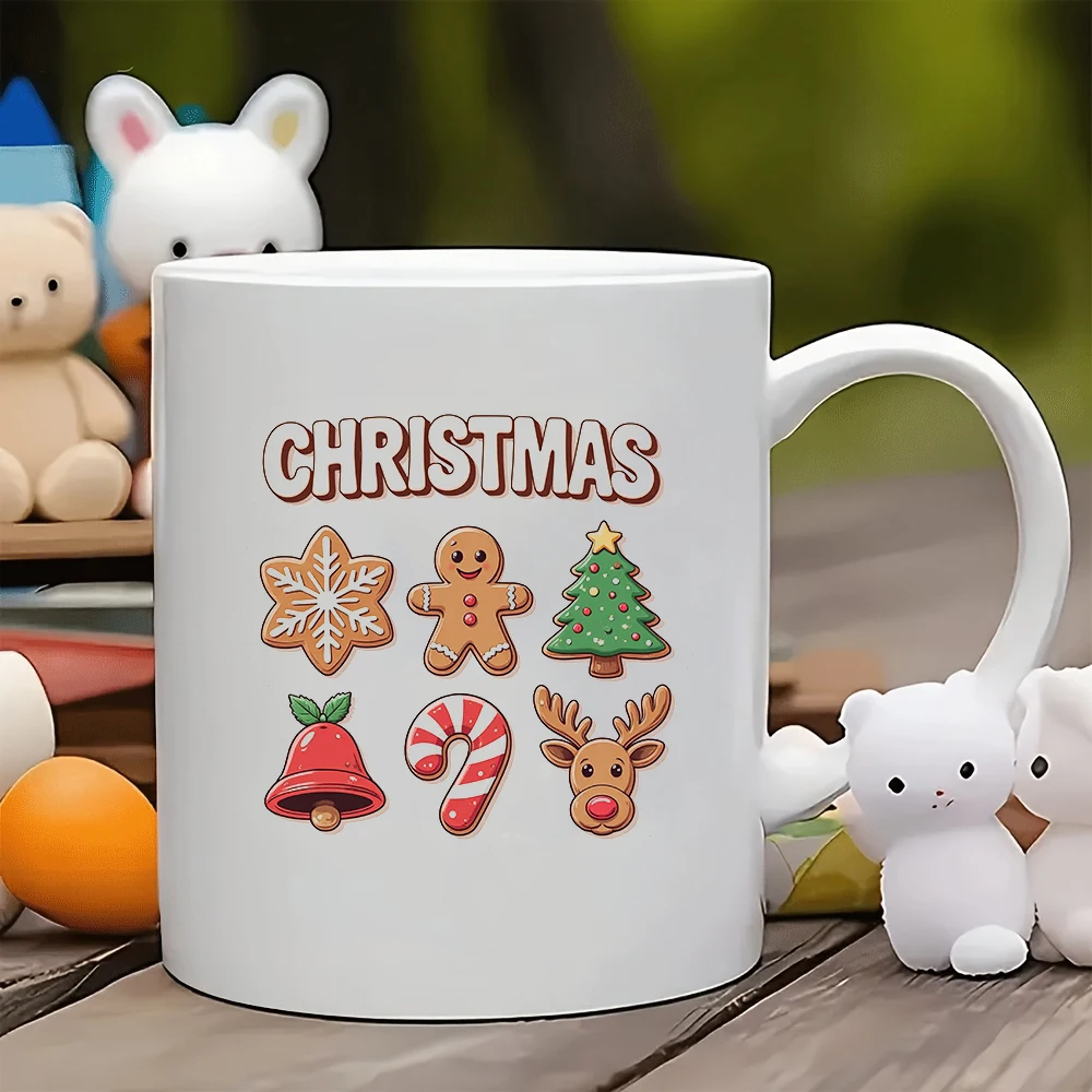 

11oz Cup + Christmas Gingerbread Man Theme Christmas Gift for Kids Family Home Office Coffee Cup