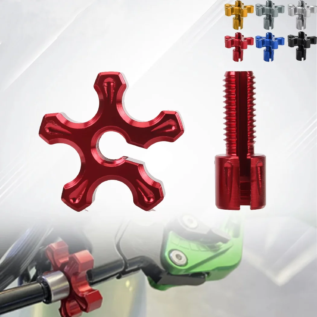 Universal Aluminum Motorcycle Brake Clutch Cable Wire Adjuster Fixed Screws For Honda Yamaha Kawasaki Suzuki Modification Parts