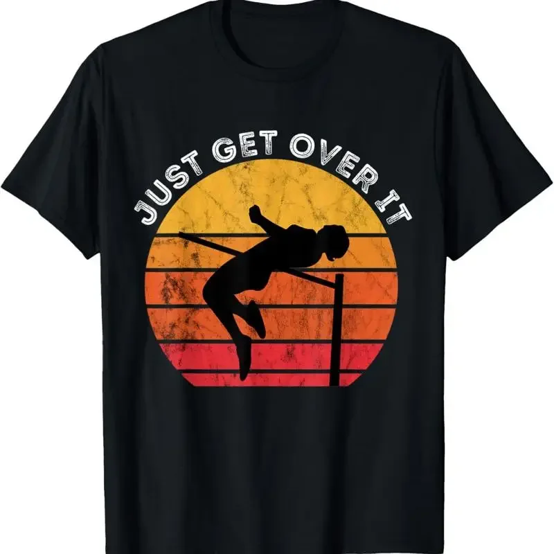 High Jump Vintage Retro Sunset Just Get Over It Jumping T Shirt