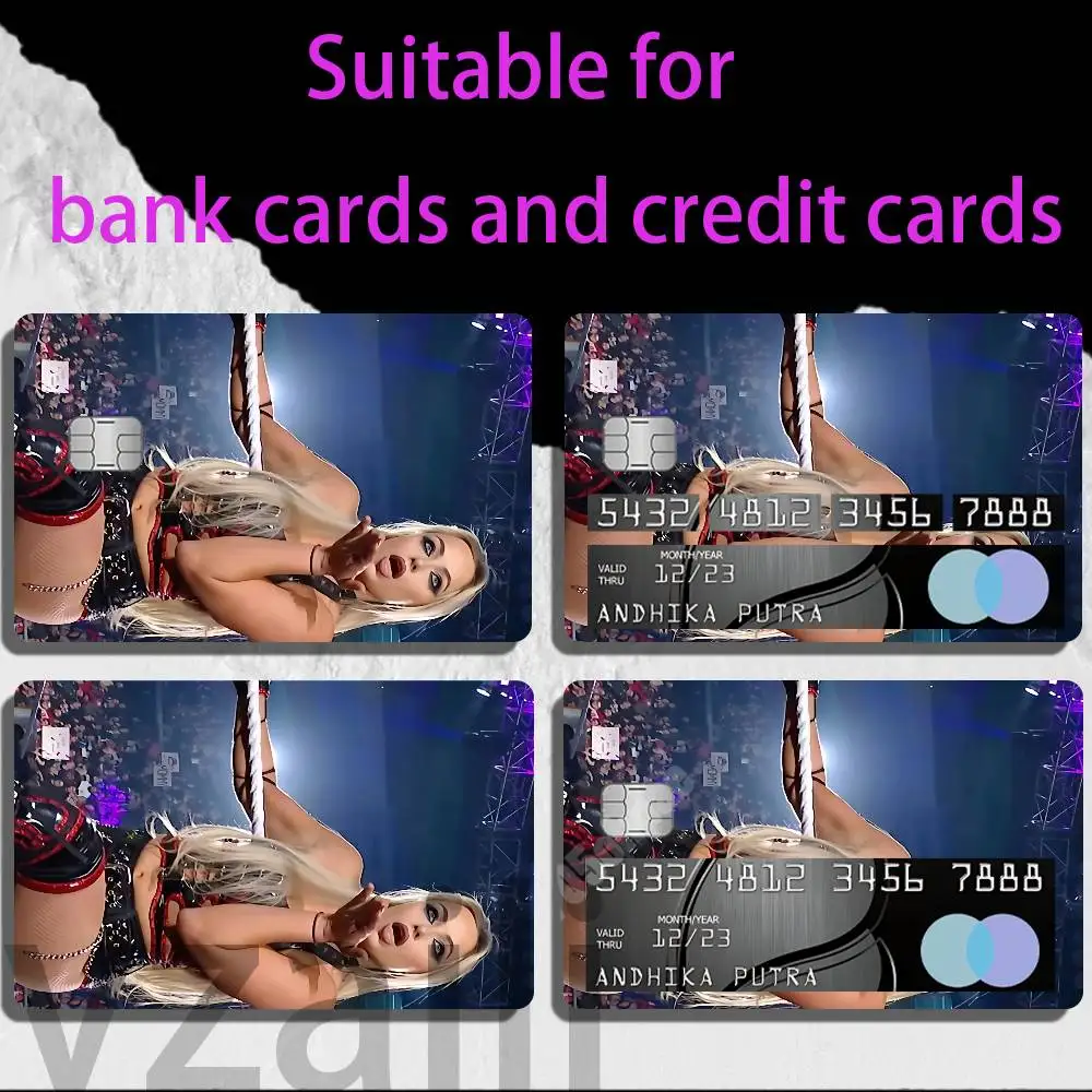 W-Wrestler L-Liv M-Morgan Credit Card HD Stickers Game Card Decal Card Matte Film Skin Small Chip Waterproof Sticker