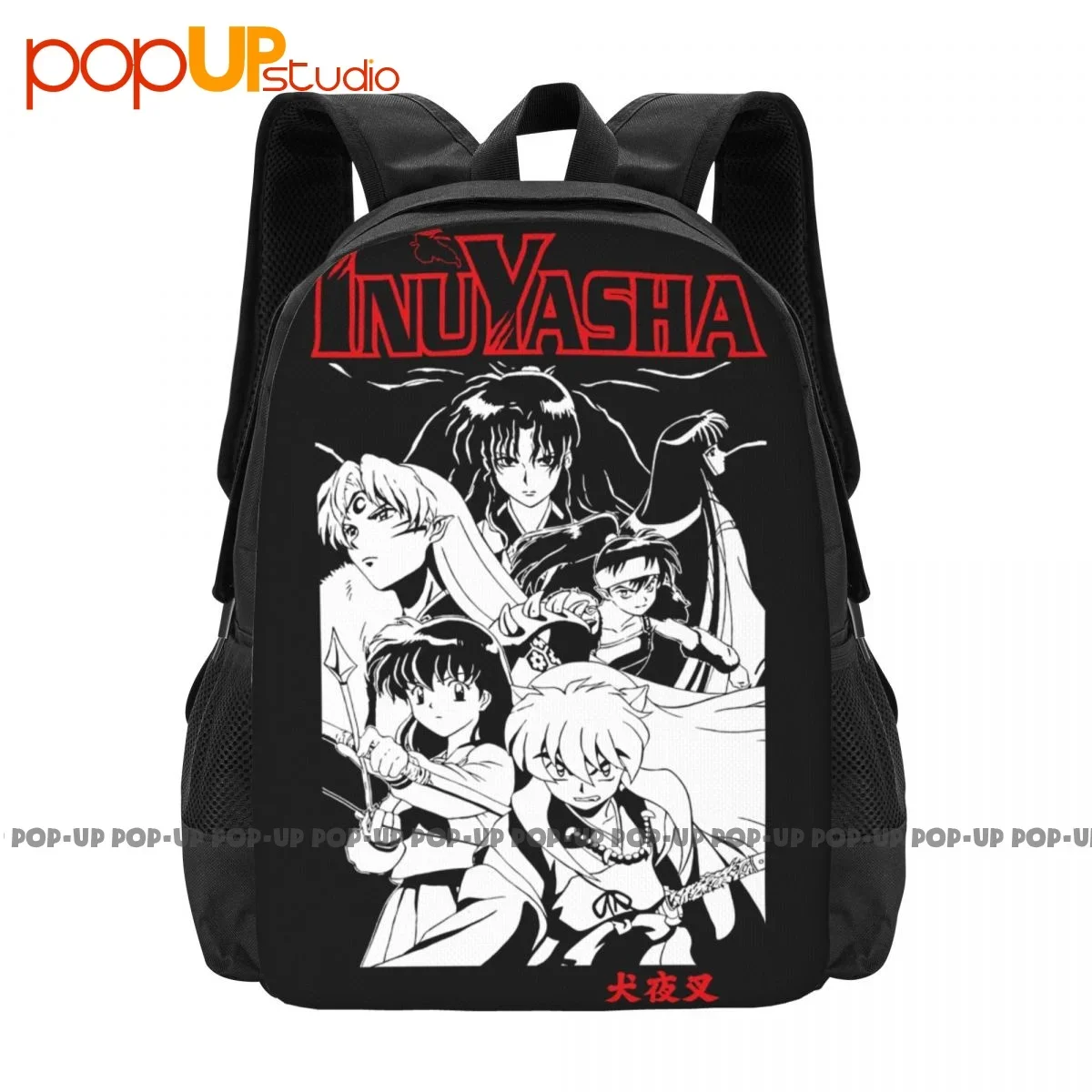 Inuyasha Kagome Shippo Sango Miroku Group Portrait Anime Backpack Large Capacity Print Schoolbag