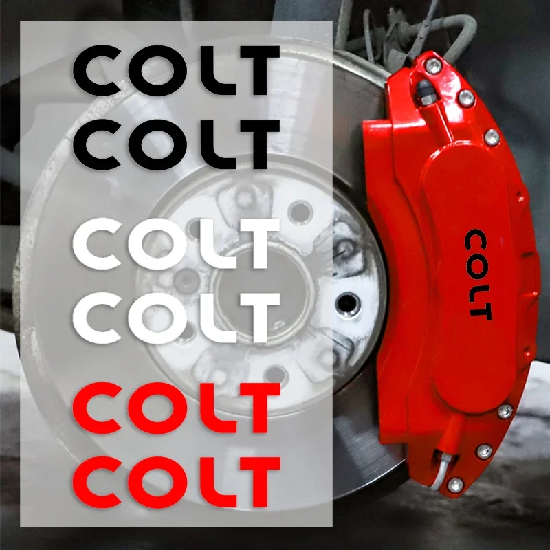 Waterproof Car Caliper Cover Refitted Sticker for Mitsubishi Colt Logo Outlander ASX Ralliart Lancer Competition Delica Triton