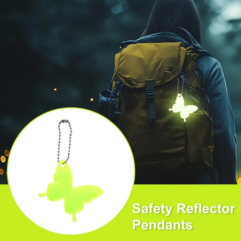 Backpack Reflector 10pcs Child Safety Reflective Pendants Waterproof Children's Reflector Highly Visible Night Walking Safety