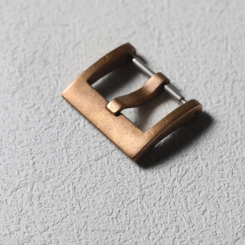 QTB 18MM 20MM Bronze Oxidation Buckle Retro Pure Copper Watch Accessories High End Oxidized Bronze Clasp for Watchmaking