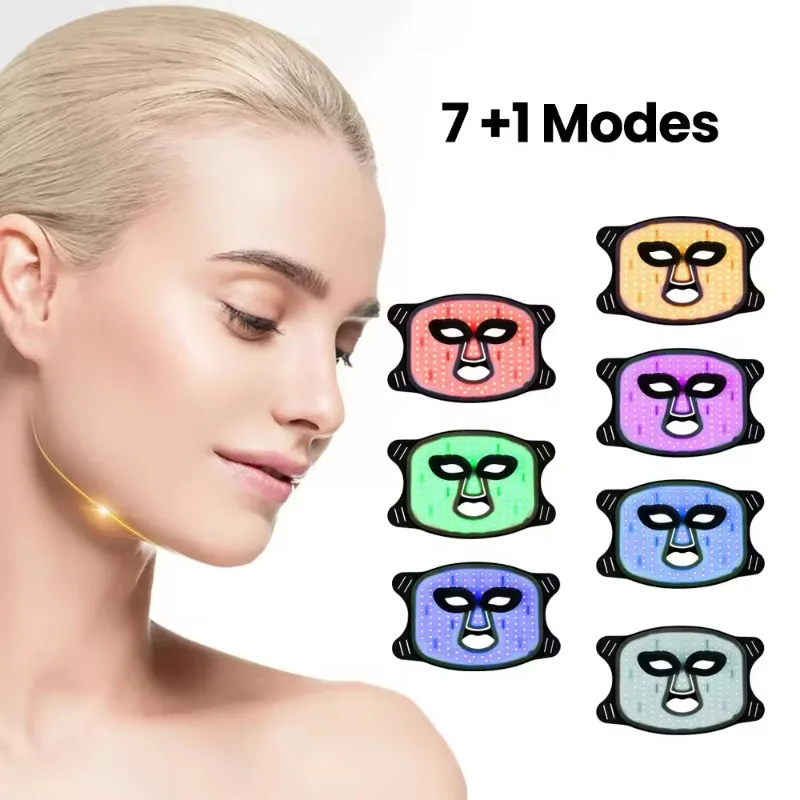 Ideatherapy Silicone Led Face Mask TLM200Cled 7 Colors Led Photon Facial Mask 470nm, 630nm, 520nm Led Face Light Mask