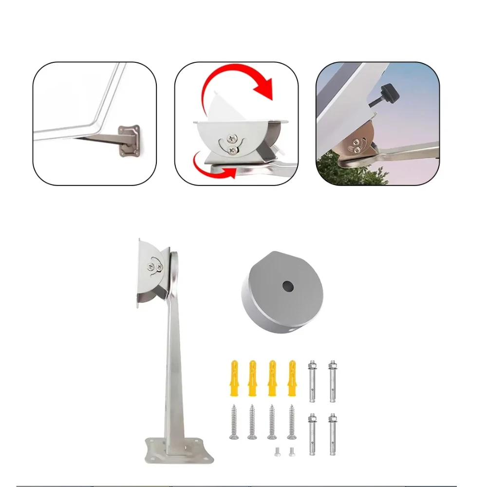 for Starlink Alloy Wall Bracket Mini Mount Kit 150 Degrees Adjustable for Starlink Device Standard Dish Antenna