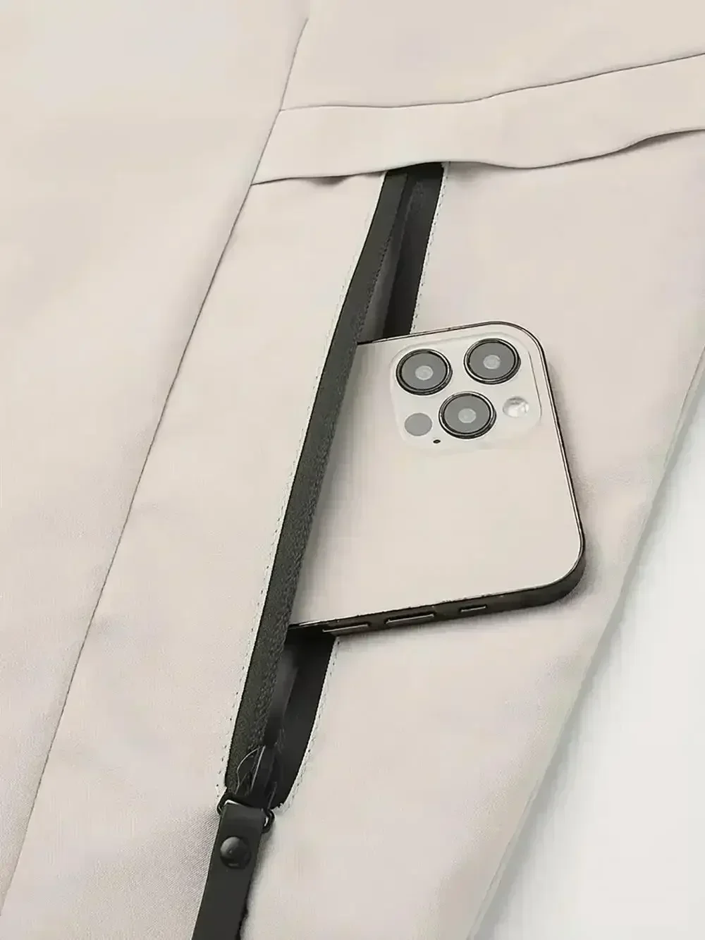 Leichte, wasserdichte Kapuzenjacke für Herren, bedruckt, urbaner Windbreaker, geeignet zum Radfahren, Wandern und für Freizeitaktivitäten bei Regen, mit Taschen. – Detail 4