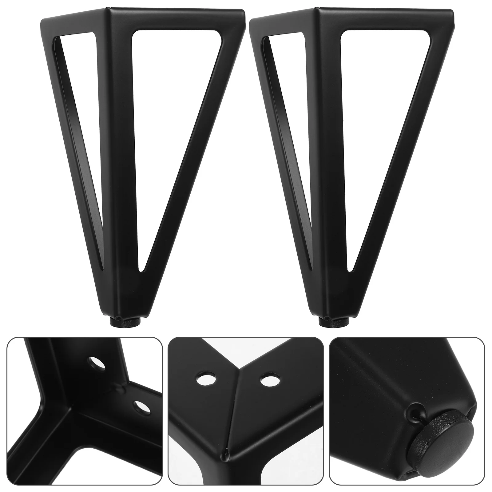 

1 set Metal Furniture Legs Sturdy Support For Sofa Couch Stand Durable Iron Replacement Feet Modern Black Chair Leg Riser