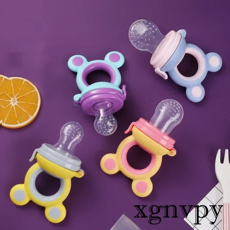 Baby Feeder Silicone Fresh Food Nibbler Kids Boy Girl Bear Ear Fruit Feeding Cute Infant Baby Supplies Nipple Soother Bottles