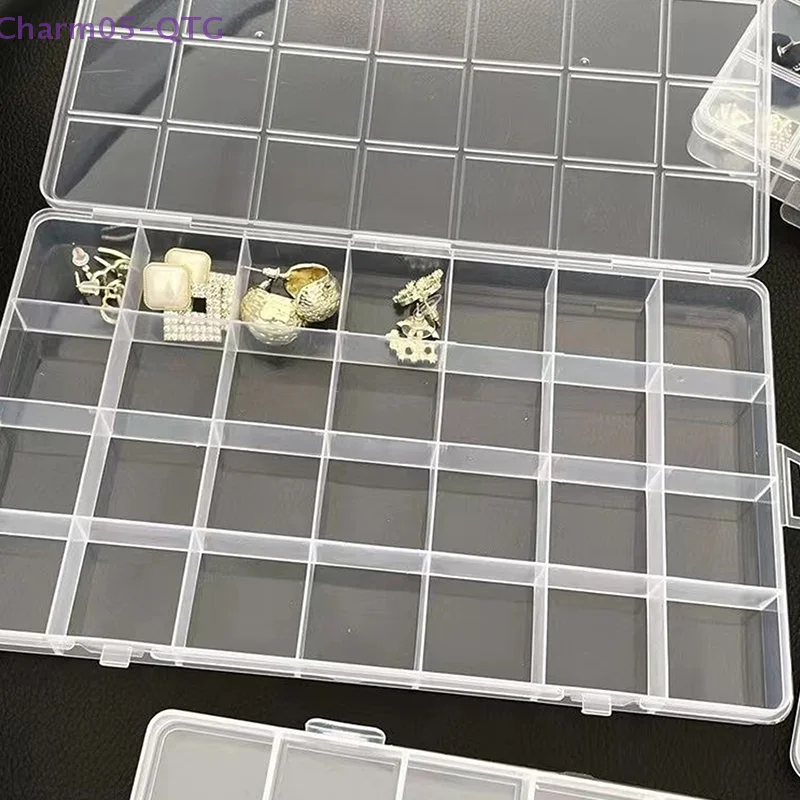 New 28 Grids Transparent Organizer Box Plastic Square Organizers Storage Boxes For Home Makeup Jewelry Accessories Organizer