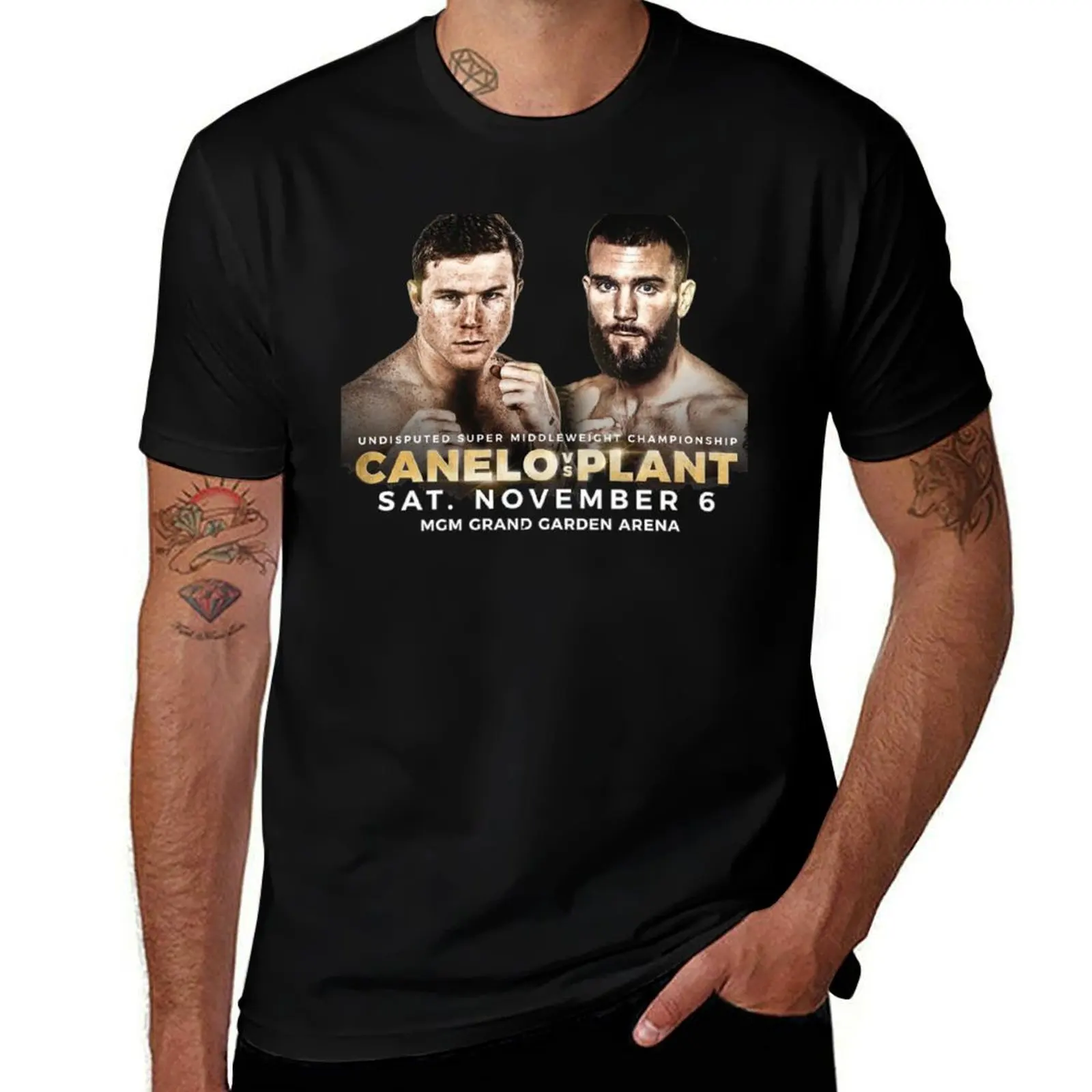 canelo vs plant fight nov 6 T-Shirt Work Outdoor for Men T-Shirt