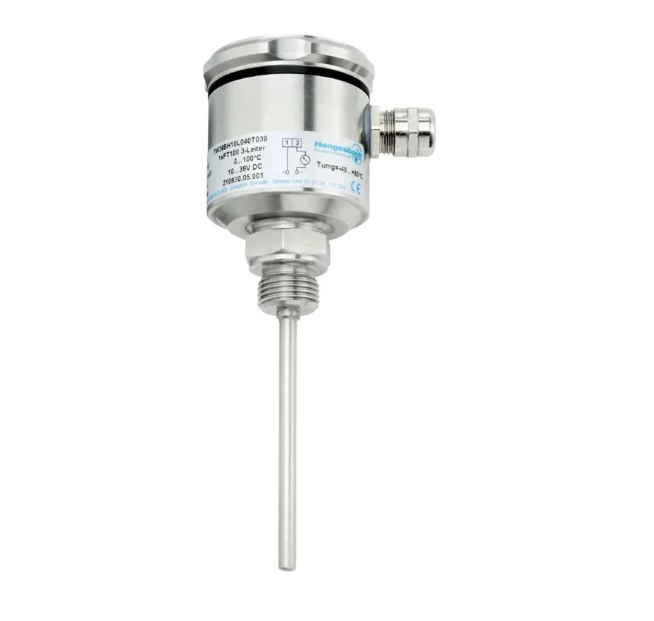 2025 TP12/TW39BH90L060T460 Hengesbach Three-Phase Screw-In Resistance Thermometer with G 1/2 B Screw-In Thread