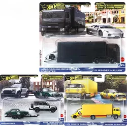 Original Hot Wheels Team Transport Premium Models Car Culture 1/64 Toyota Corolla Lamborghini Roadster Land Rover Auto Boys Toys