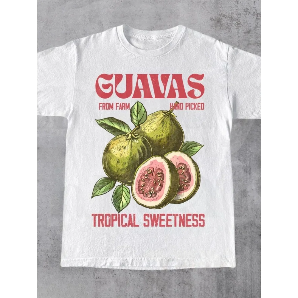 

Guavas Commercial Graphic Shirt, Vintages Guavas Label T-Shirt, Exotic Fruit Lover Tee, Cute Unisex Adult Graphic T Shirt,