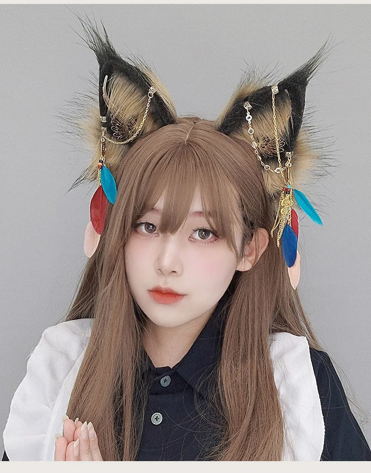 Griffin Ear Headdress Animal Headband Hairpin Ethnic Style Cosplay Prop Halloween Carnival Fancy Party Birthday Gifts