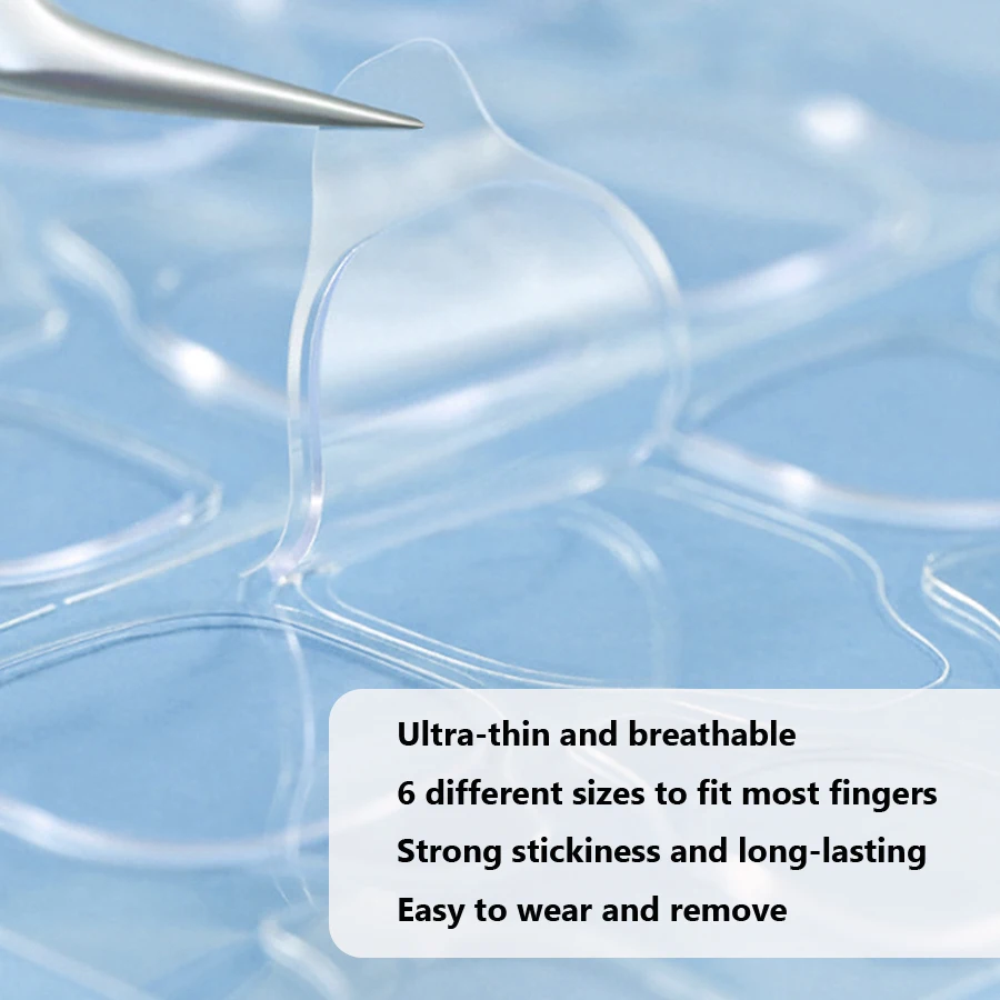 2/5/10/20 Lenzuola Doppio Lato Colla Gelatina Per Unghie Trasparente False Unghie artistiche Adesivi Adesivi FAI DA TE Manicure Unghie Accessori