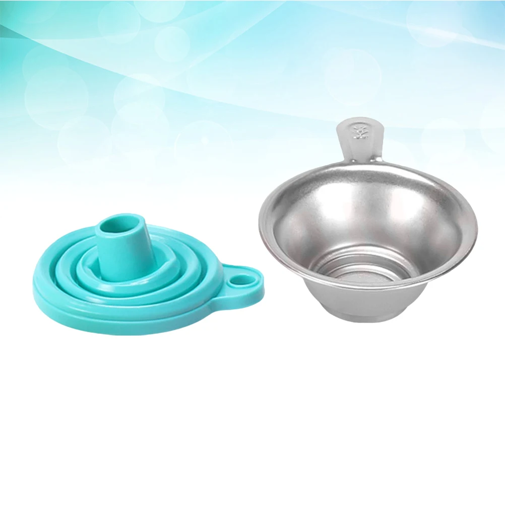 

2 pcs Resin Filtration Funnel Set Silicone Foldable Metal Funnel for UV 3D Printer Accessories Filtering Tool Recycle