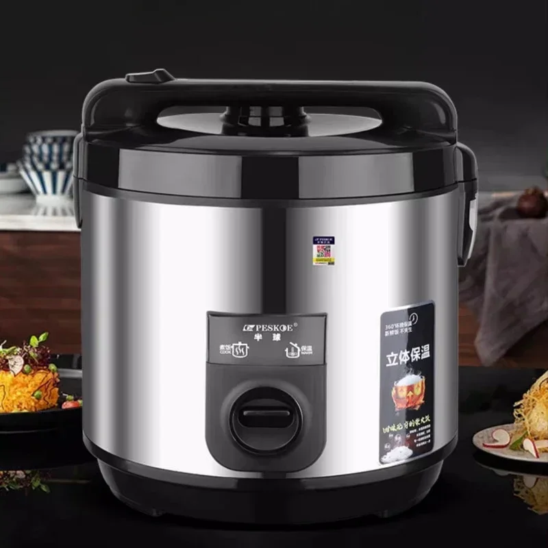 Large Capacity Multi-Function Commercial Rice Cooker with Non-Stick Inner Pot for Perfect Steamed Rice