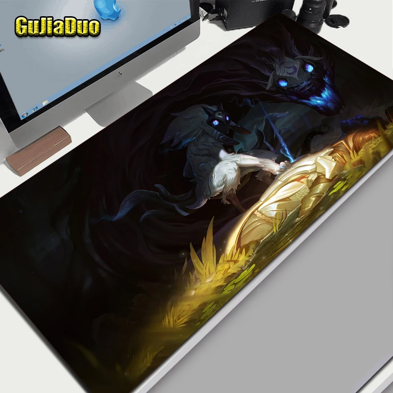 Kindred League of Legends-alfombrilla de ratón extragrande para Gamer, Laotop tapete de escritorio, accesorios para juegos Hoom, Kawaii XL, alfombrilla de mesa para PC, 40x90