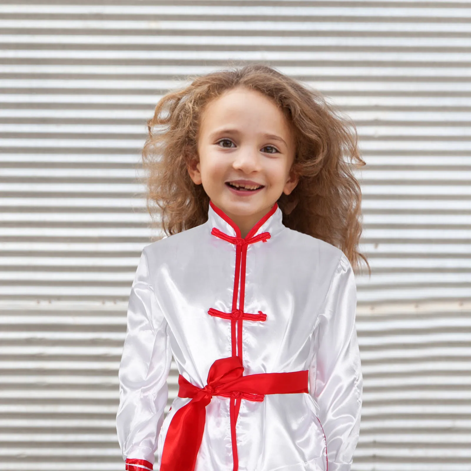 1Set Kids Kung Fu Uniform Chinese Traditional Long Sleeve Practice Clothing for Martial Training Competitions Performances