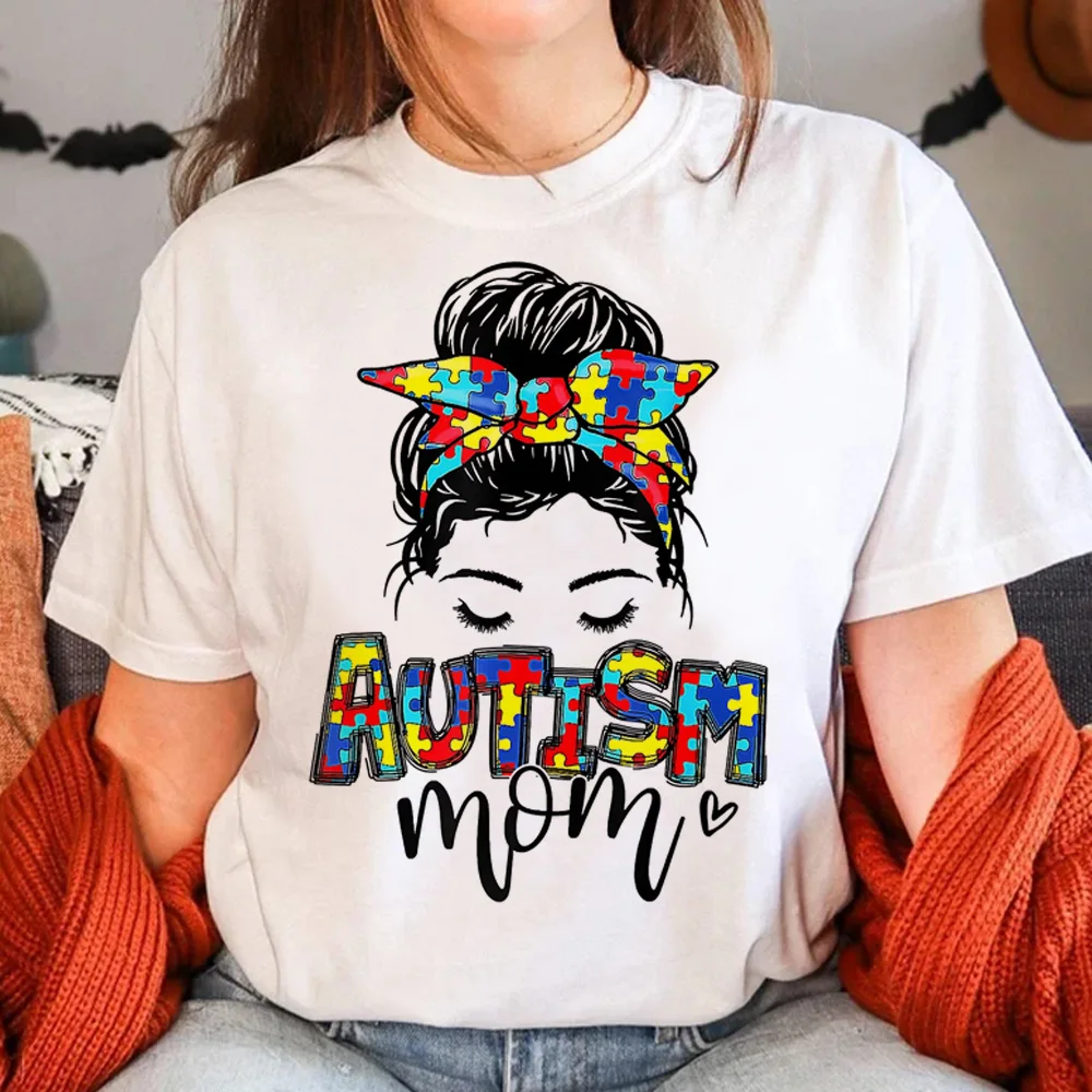 Autism t shirt women Japanese t shirt girl harajuku clothing