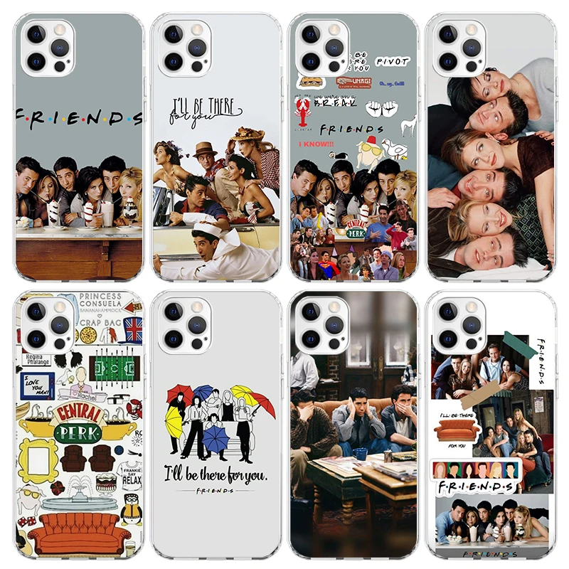 Friends Tv Show Funny Family Phone Case For iPhone 15 14 13 12 Mini 11 Pro Max Cover 7 Plus X XS XR 8 + SE Silicone Shell Print