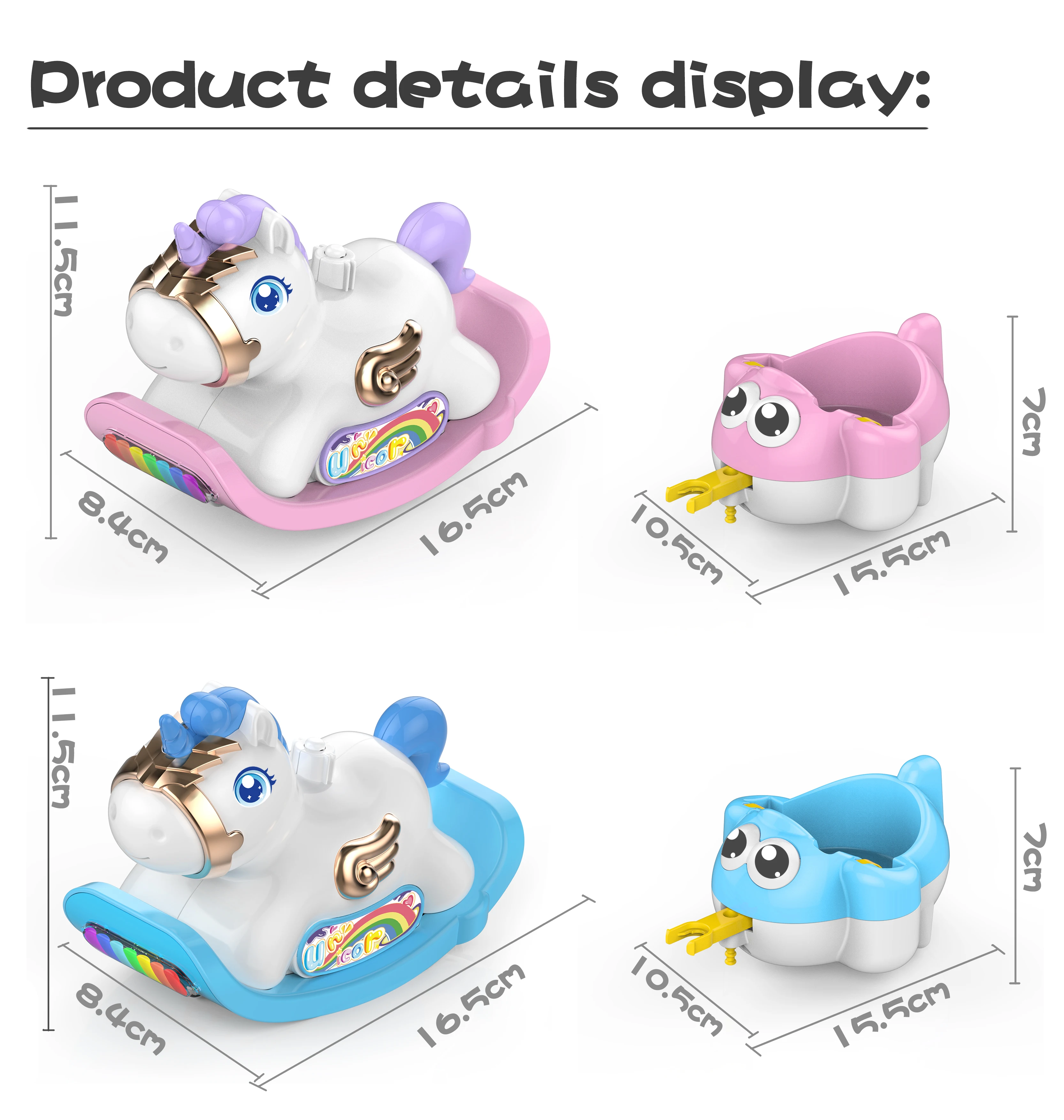 Crianças de controle remoto pára-choques carros 2.4g rc balanço animal elétrico cavalo de madeira brinquedo com reboque luz/música