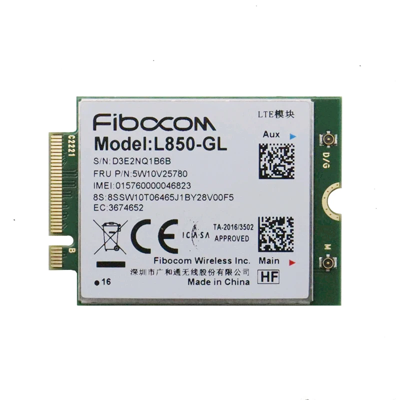 Fibocom L850-GL FRU 5W10V25780 LTE CAT16 M.2 Module For ThinkCentre M90n-1 Desktop